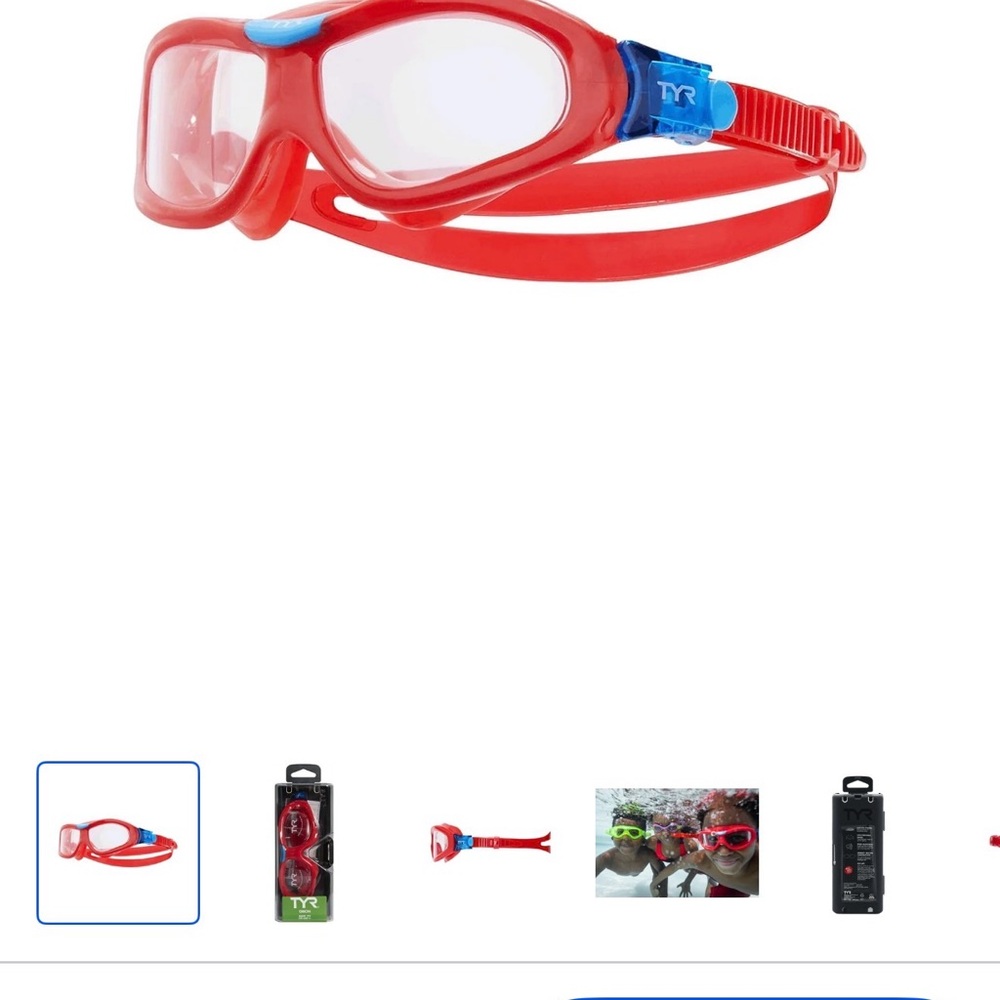 TYR Red and Blue Swim Goggles